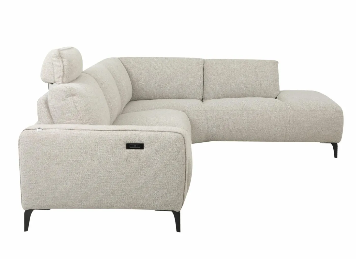 Hoeksalon Dante 274x226cm - stof - beige