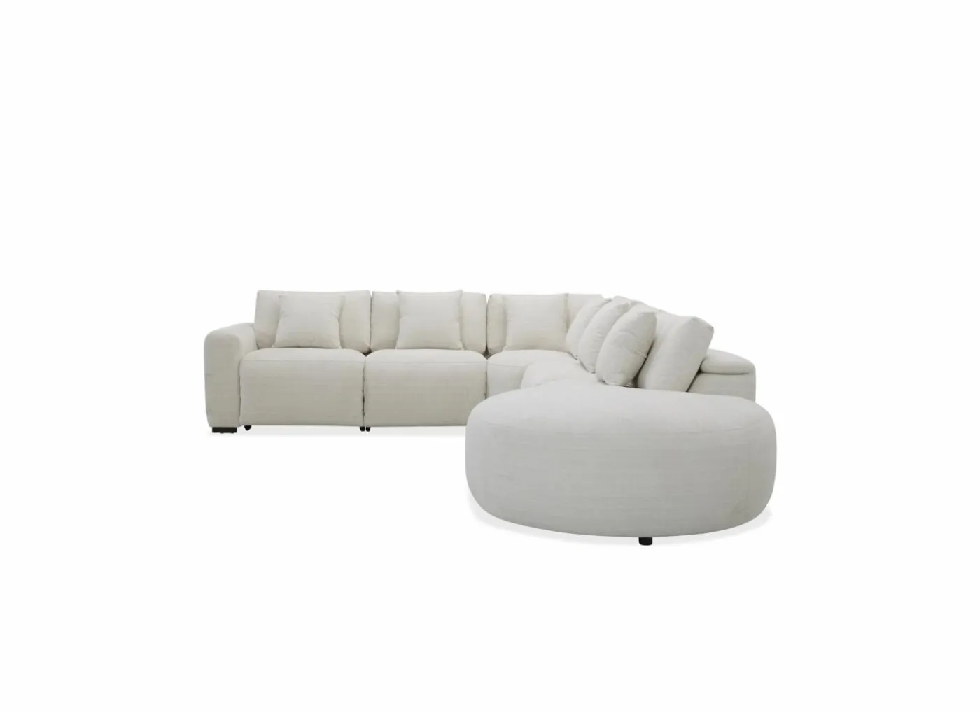 Hoeksalon Down 297x370cm - stof - crème met relax