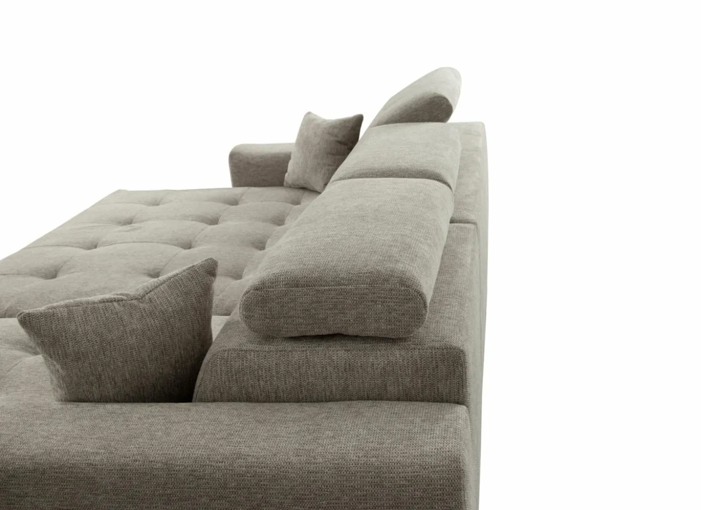 Hoeksalon Dragor 296x179cm - stof - grijs