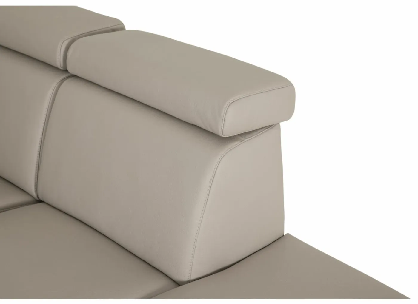 Hoeksalon Durham 304x230cm - stof - lichtgrijs met relax