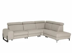 Hoeksalon Durham 298x230cm - stof - lichtgrijs