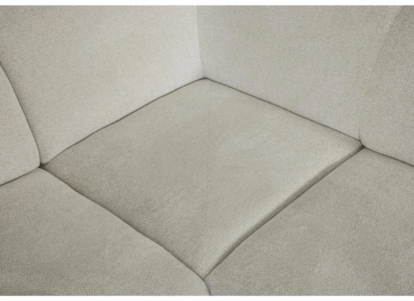 Hoeksalon Eddy 267x206cm - stof - ecru