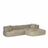 Hoeksalon Eder 310x190cm - stof - taupe