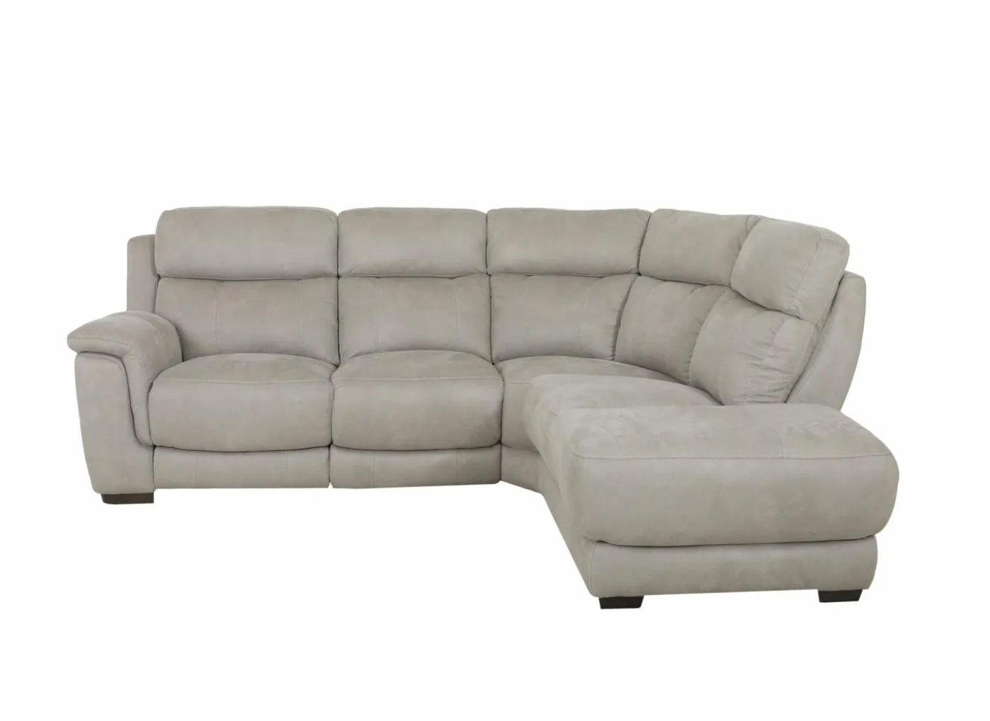 Hoeksalon Elton 250x215cm - stof - dove grey met relax & harde zit