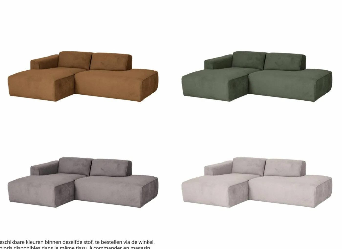 Hoeksalon Enjoy 229x161 - stof - beige