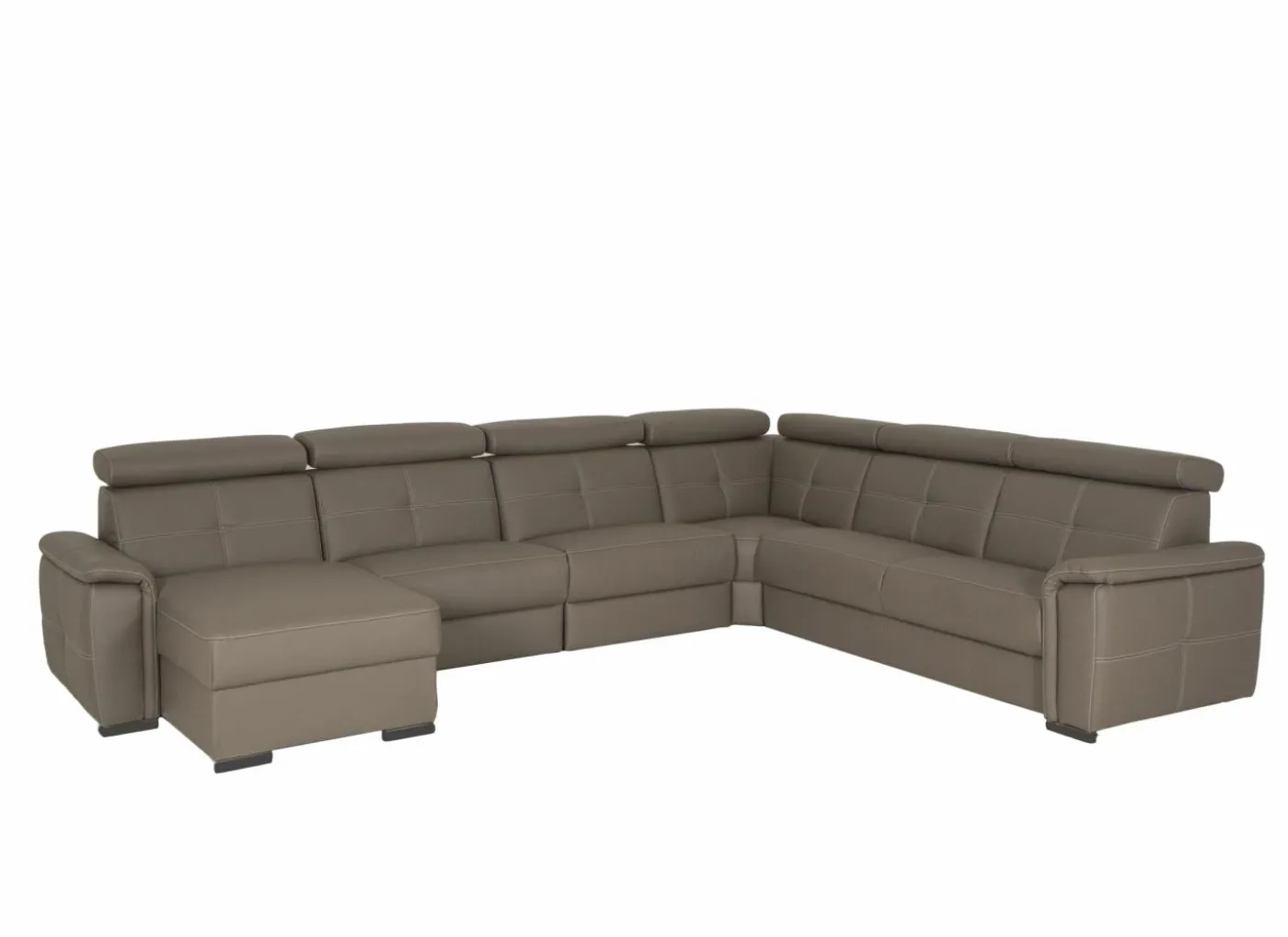 Hoeksalon Erba 376x291cm - stof - donkergrijs