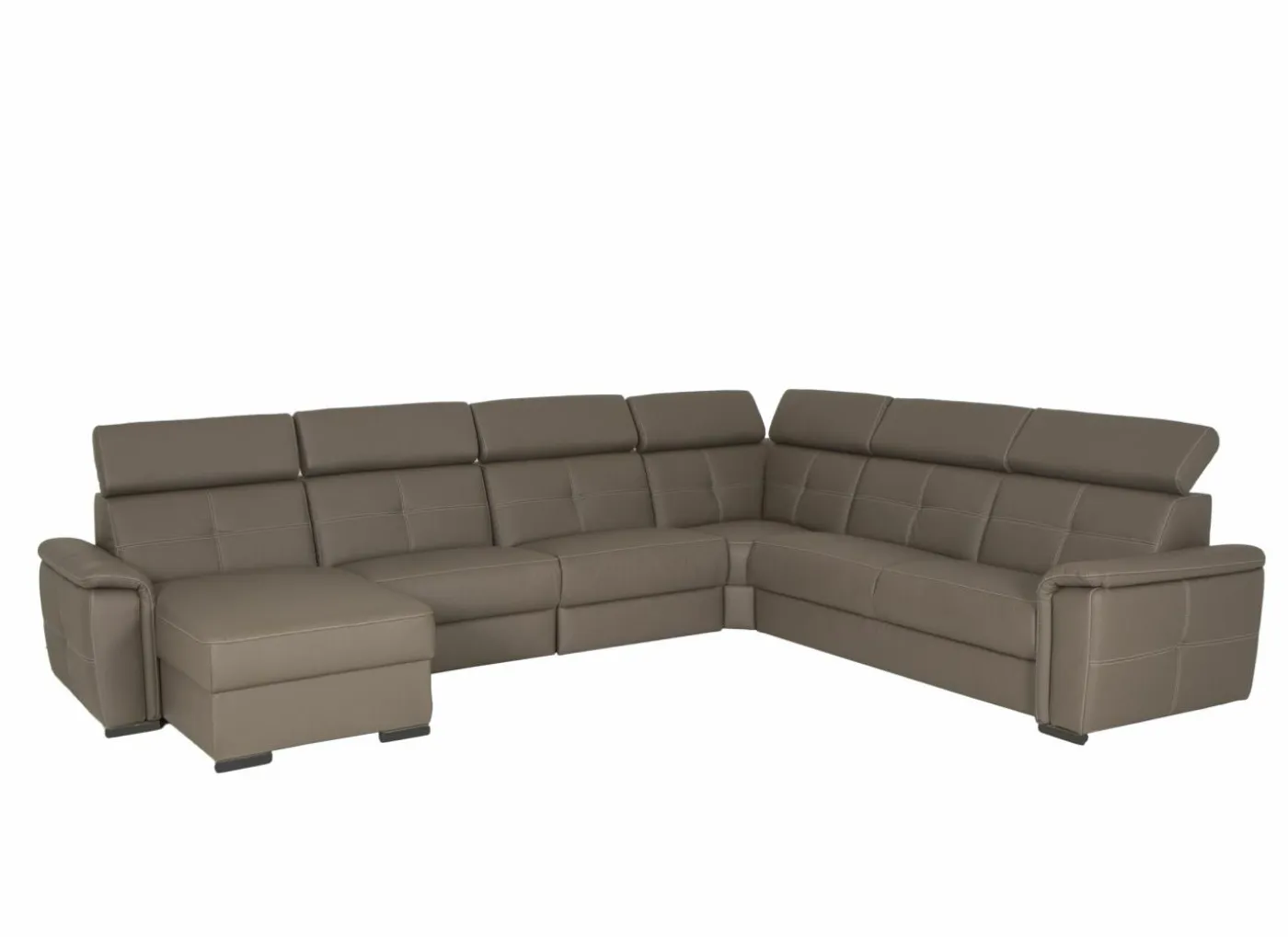 Hoeksalon Erba 376x291cm - stof - donkergrijs