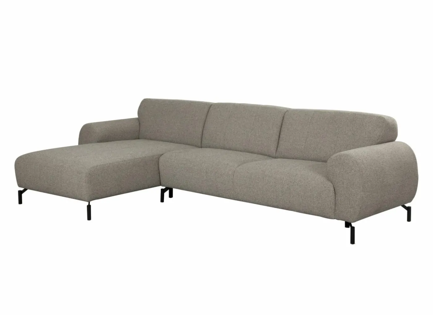 Hoeksalon Eron 331x182cm - stof - taupe