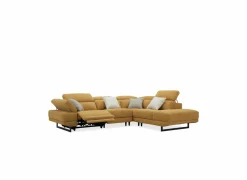 Hoeksalon Exeter 299x240cm - stof - chacha geel met relax