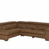 Hoeksalon Fall 213x271cm - stof - cognac met relax
