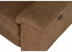 Hoeksalon Fall 213x271cm - stof - cognac met relax