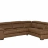 Hoeksalon Fall 271x213cm - stof - cognac