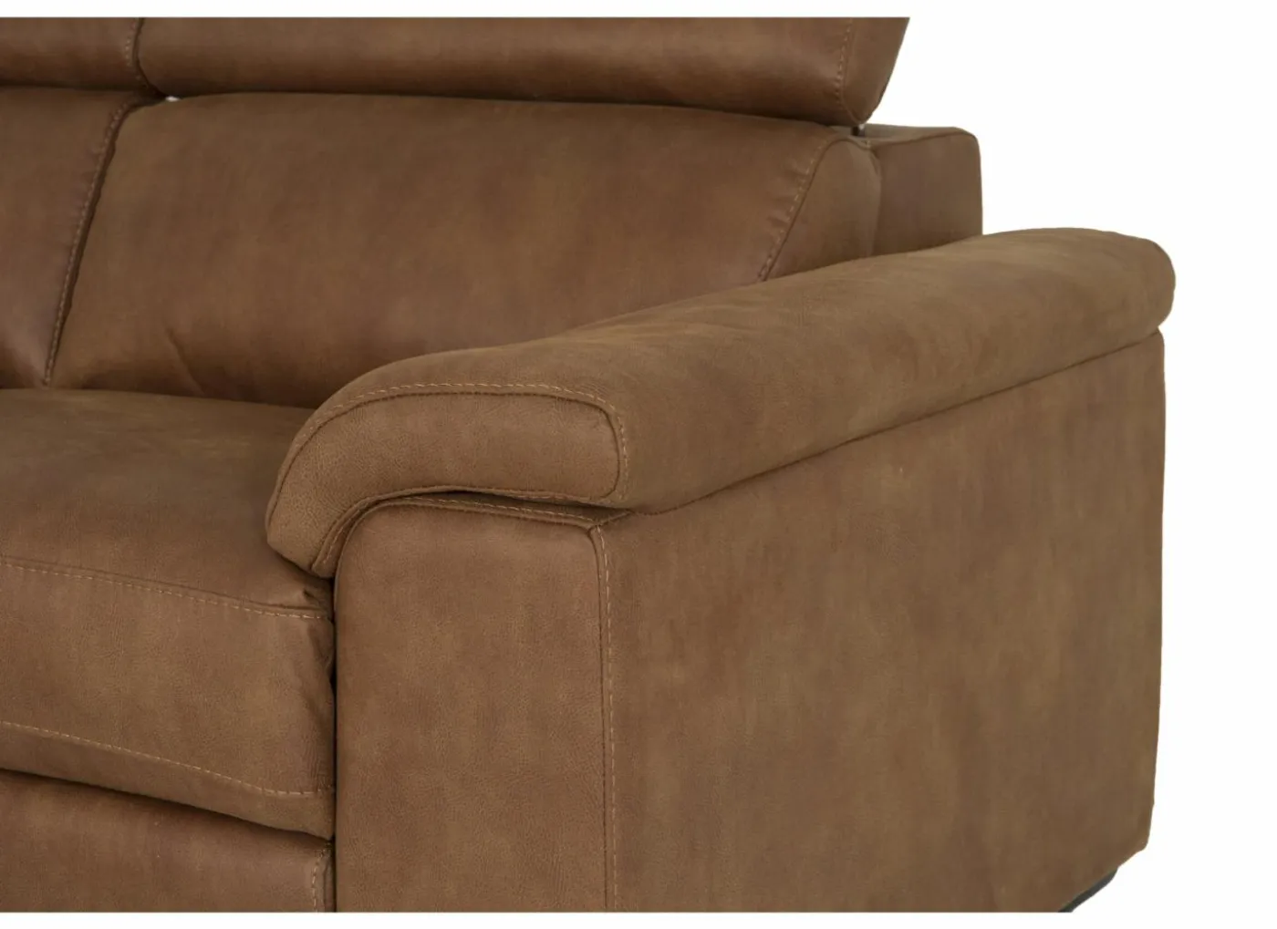 Hoeksalon Fall 213x271cm - stof - cognac