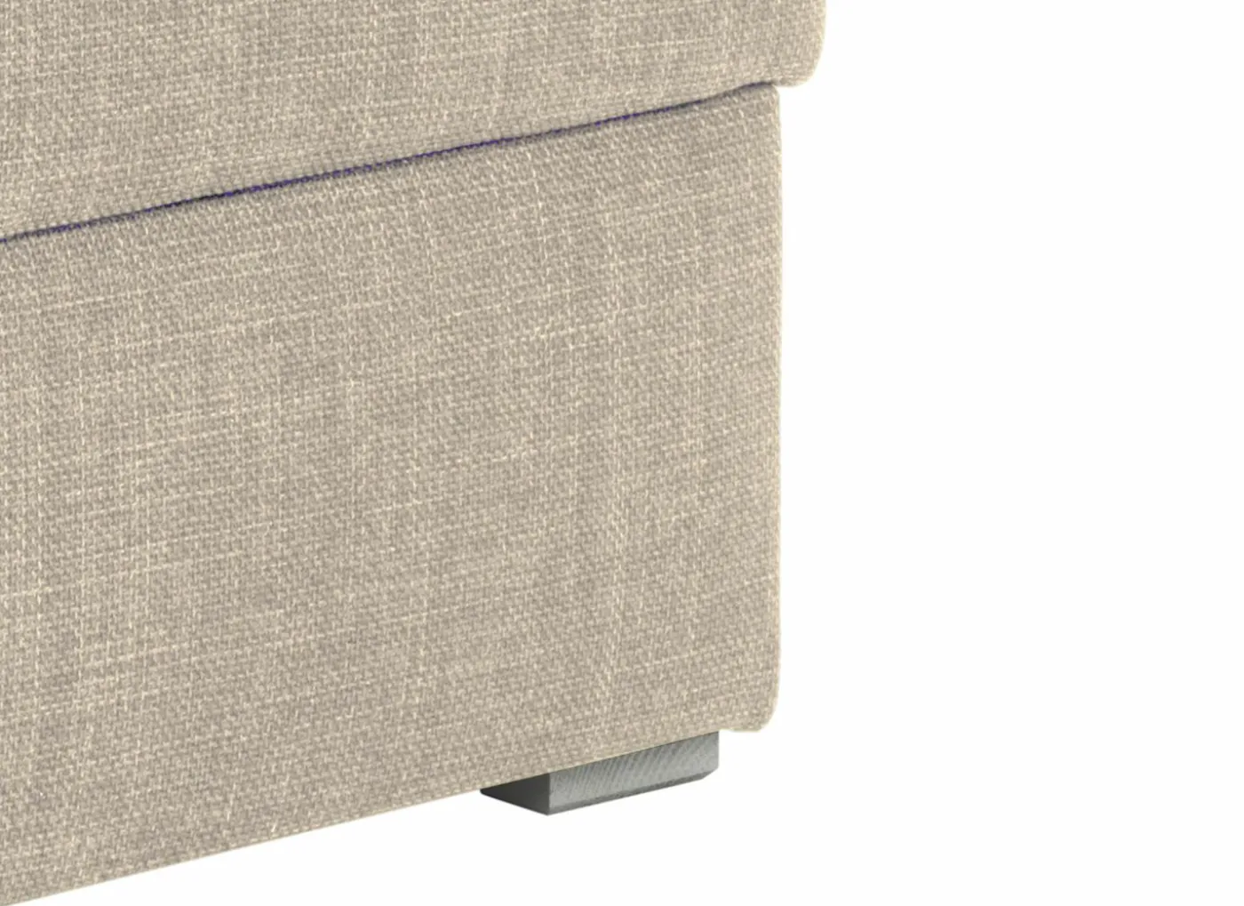 Hoeksalon Flemingsburg 226x165cm - stof - beige met bedfunctie en opbergruimte