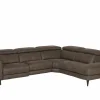 Hoeksalon Flow 287x238cm - stof - grijs