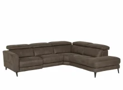 Hoeksalon Flow 287x238cm - stof - grijs