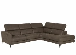 Hoeksalon Flow 287x238cm - stof - grijs