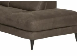 Hoeksalon Flow 287x238cm - stof - grijs