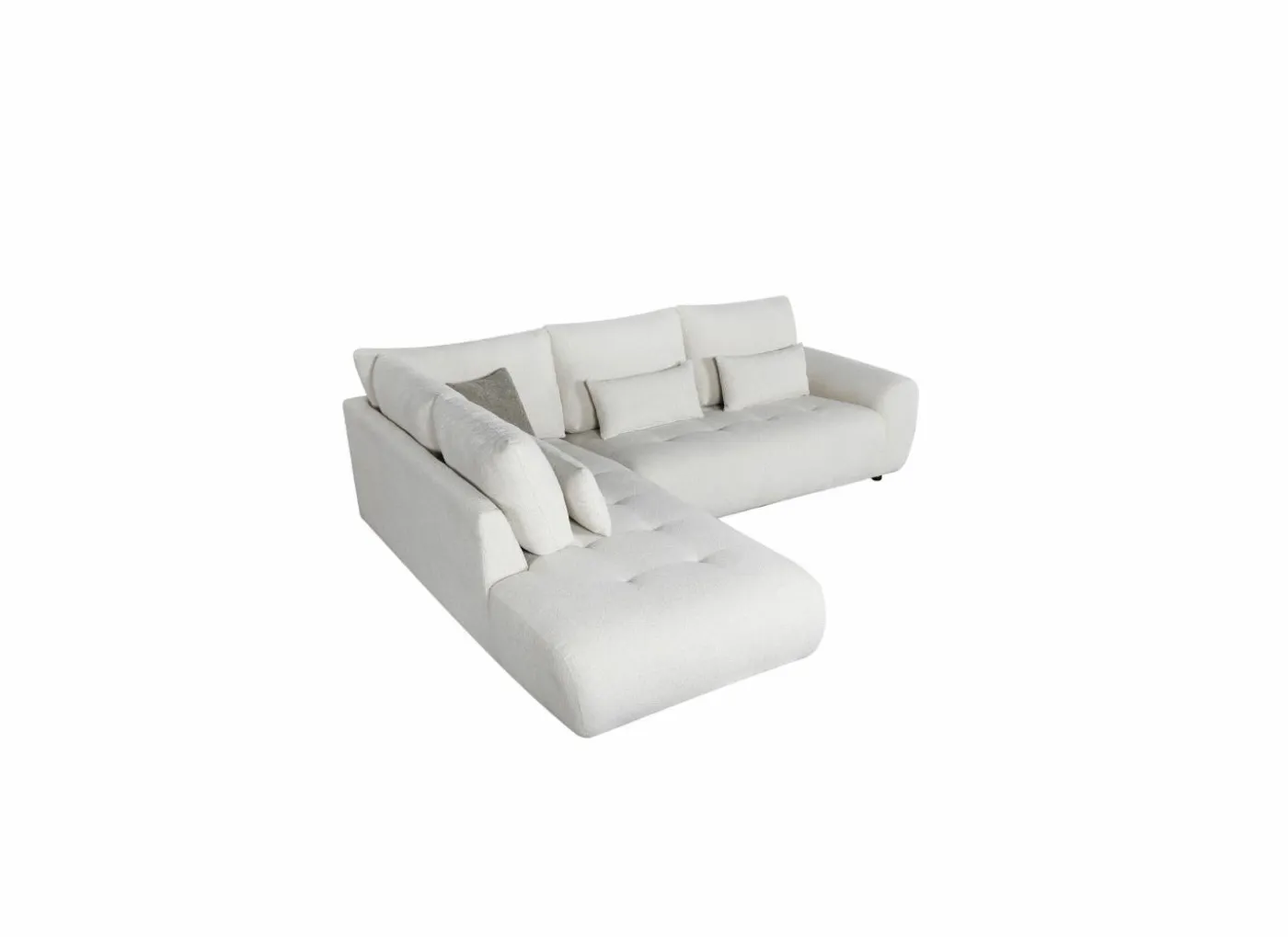 Hoeksalon Garama 281x229cm - polyester - beige