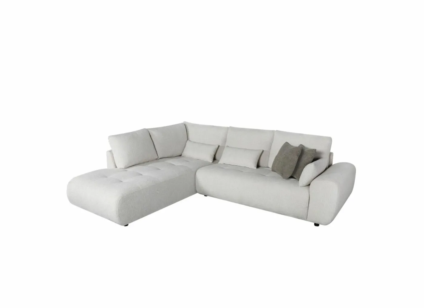 Hoeksalon Garama 281x229cm - polyester - beige
