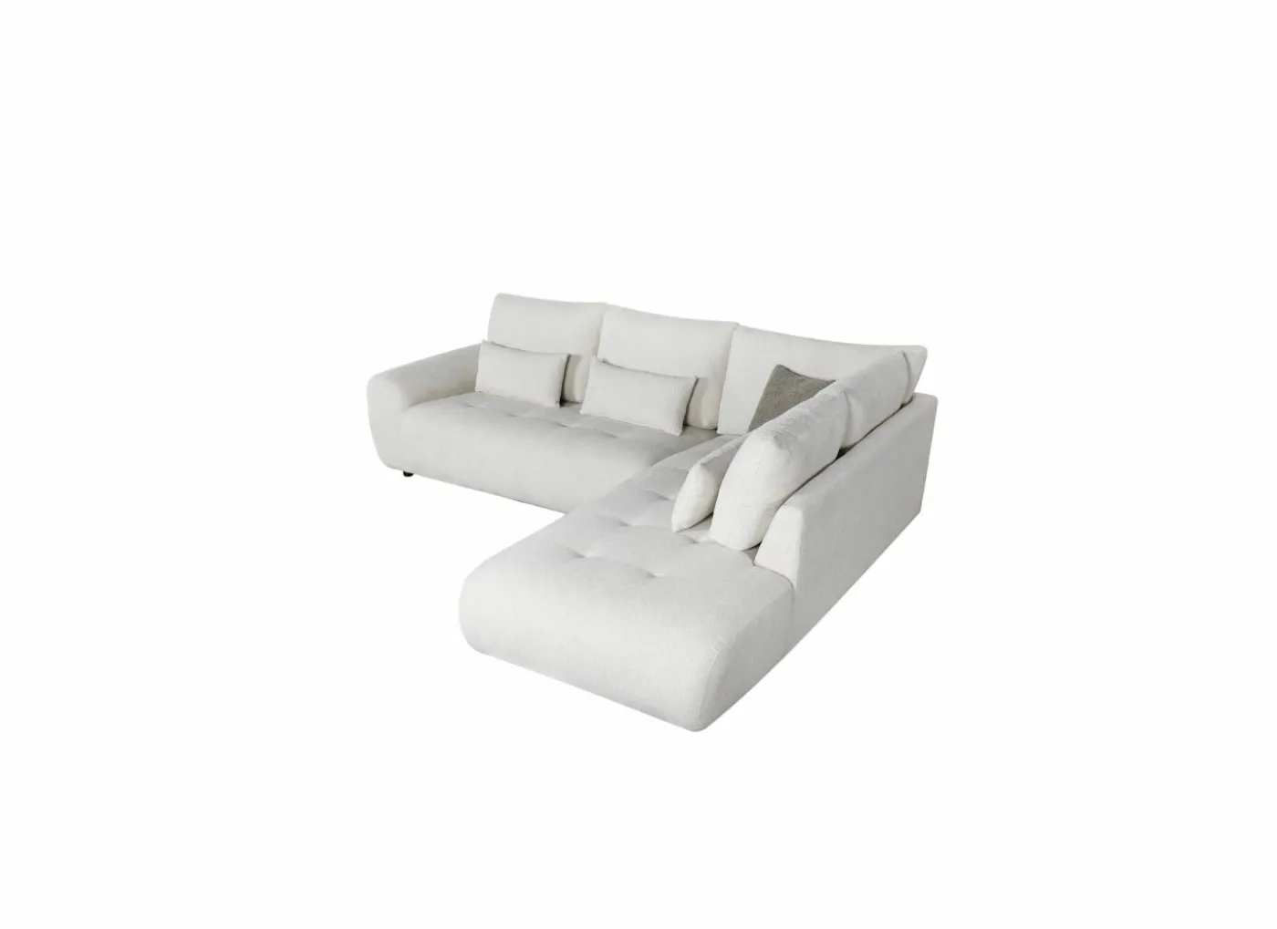 Hoeksalon Garama 281x229cm - polyester - beige