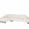 Hoeksalon Helio 393x197cm - stof - lichtbeige
