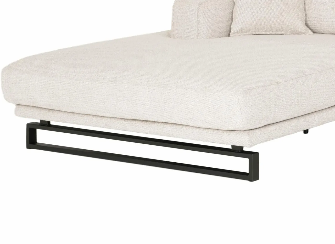Hoeksalon Helio 393x197cm - stof - lichtbeige
