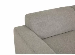Hoeksalon Ibero 374x283cm - stof - grijs met zitdiepteverstelling