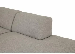 Hoeksalon Ibero 374x283cm - stof - grijs met zitdiepteverstelling