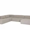 Hoeksalon Ibero 374x283cm - stof - grijs