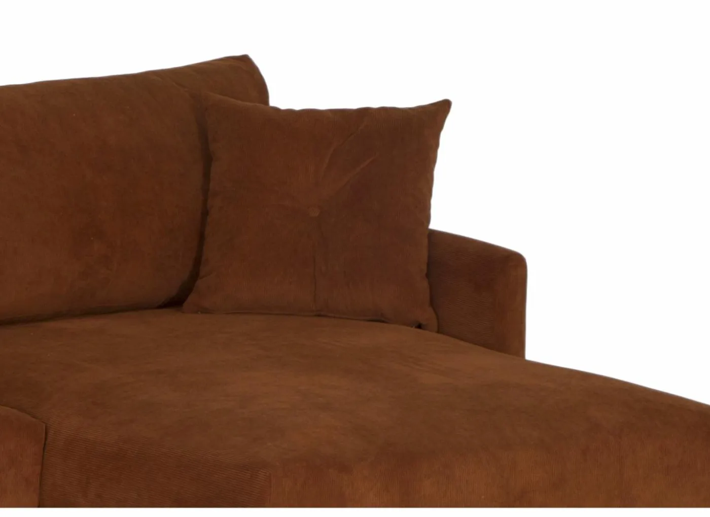 Hoeksalon Indigo 278x155cm - stof - bruin