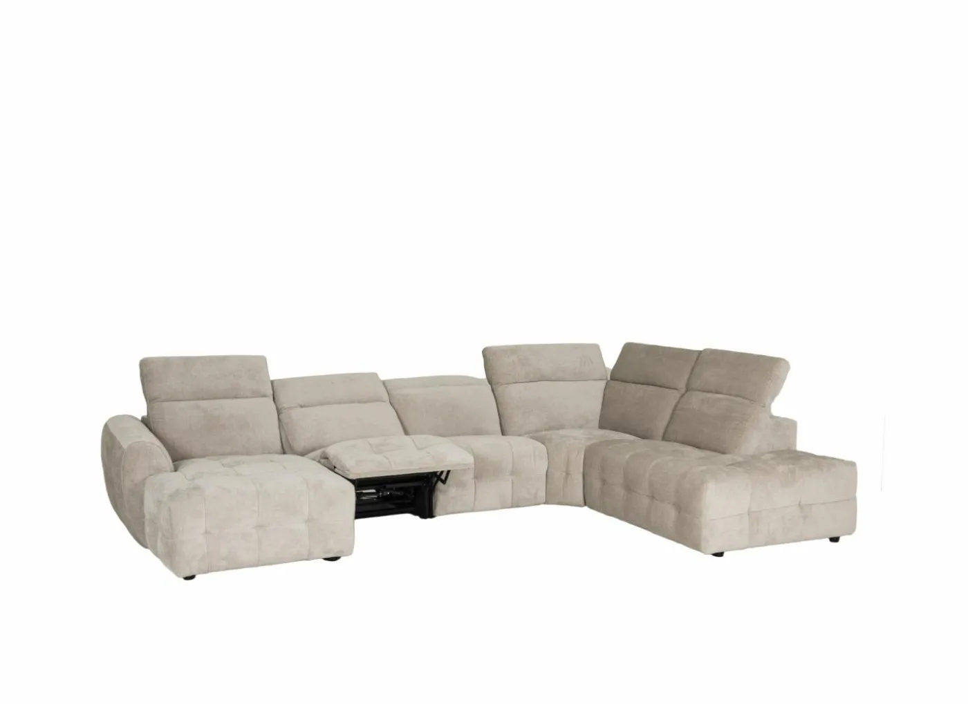Hoeksalon Ivy 389x257cm - stof - linen met relax