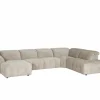 Hoeksalon Ivy 389x257cm - stof - linen met relax