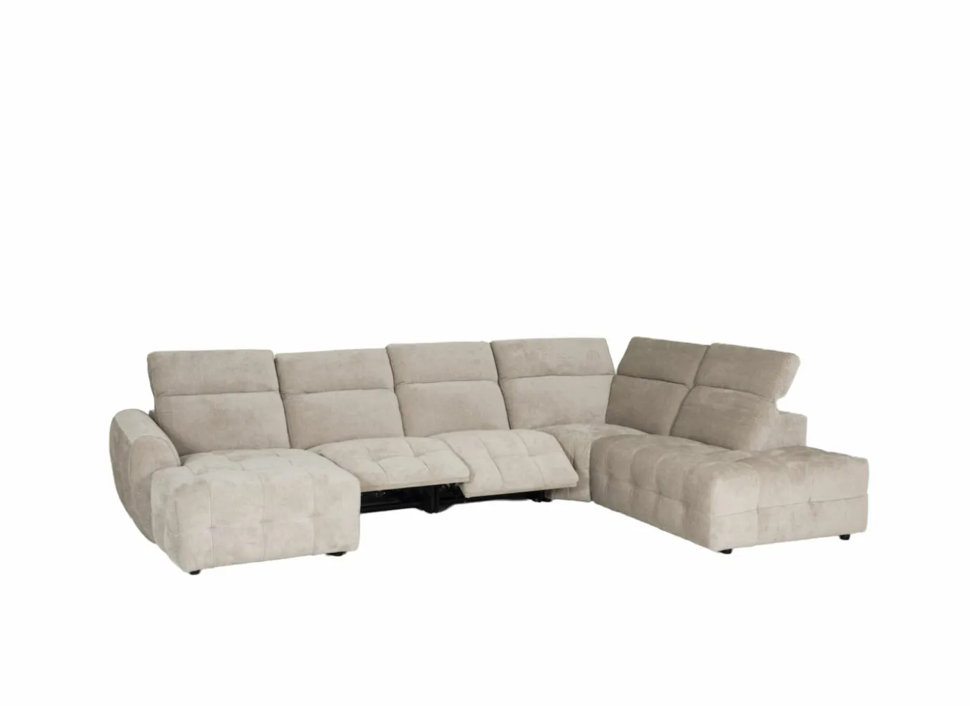 Hoeksalon Ivy 389x257cm - stof - linen met relax