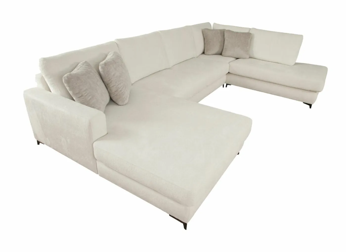 Hoeksalon Izmir 378x230cm - stof - greige