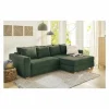 Hoeksalon Kampen 288x186cm - stof - groen met bedfunctie & opbergruimte