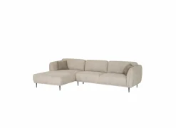 Hoeksalon Kelmis 323x178cm - stof - beige
