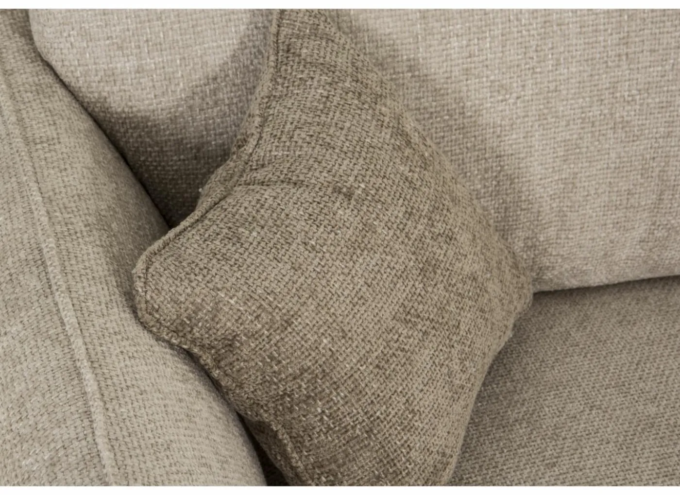 Hoeksalon Kelmis 323x178cm - stof - beige