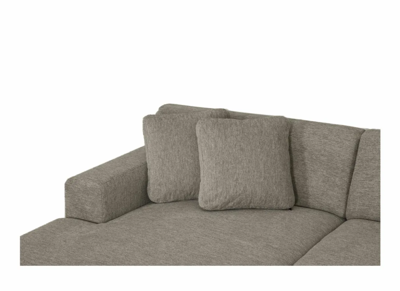 Hoeksalon Kent 390x230cm - stof - grijs