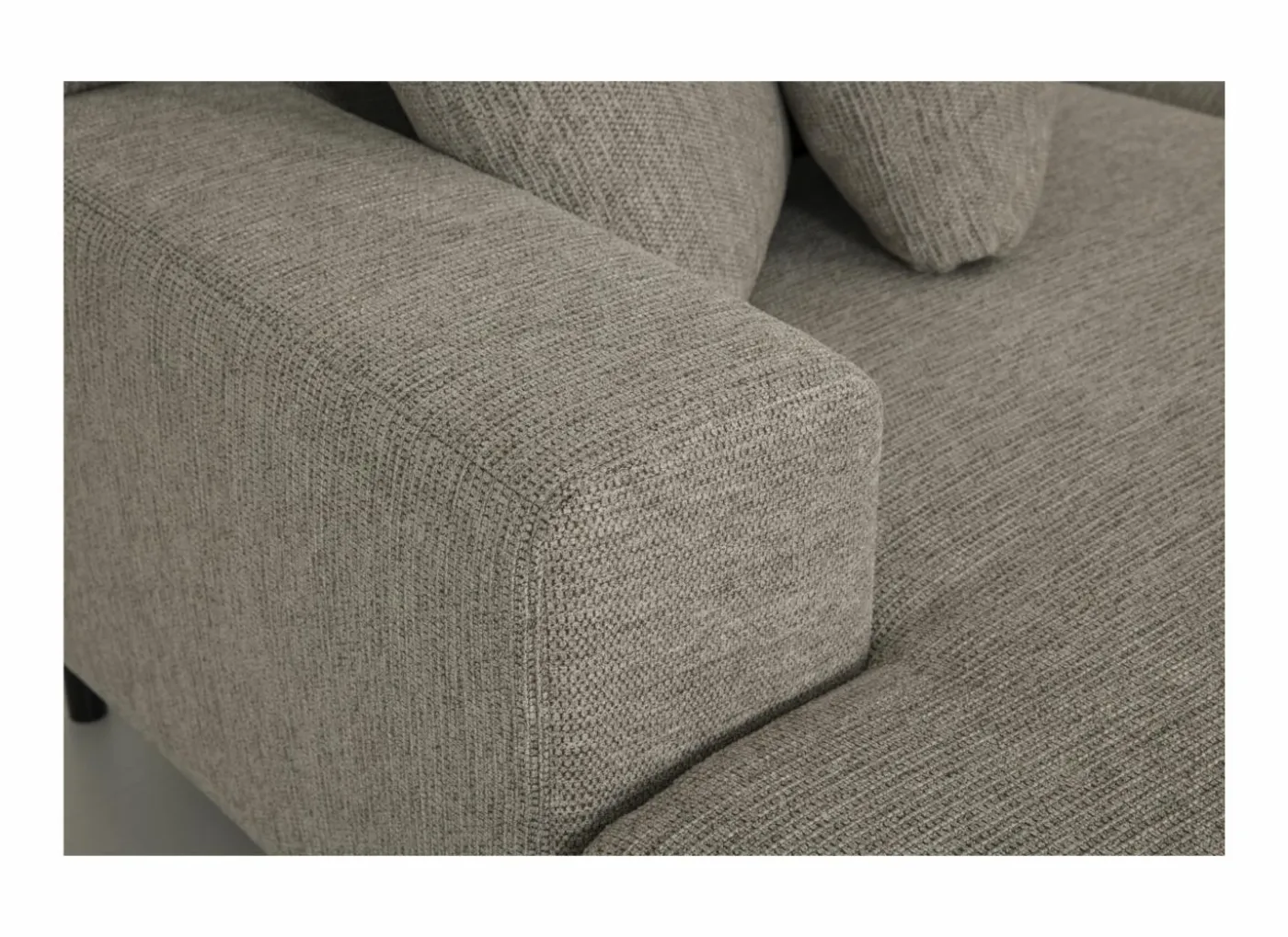 Hoeksalon Kent 390x230cm - stof - grijs