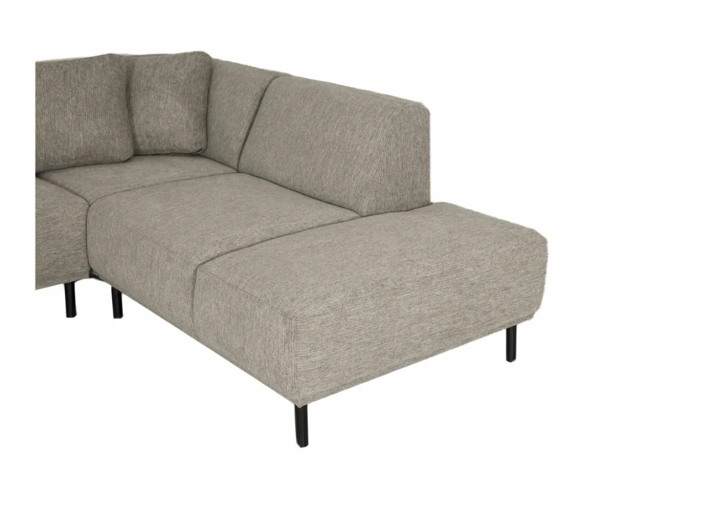 Hoeksalon Kent 390x230cm - stof - grijs