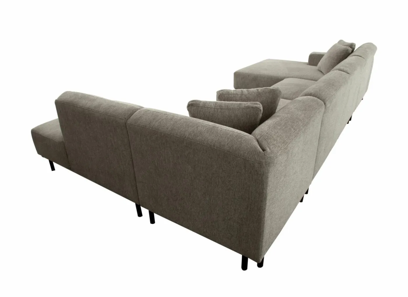 Hoeksalon Kent 390x230cm - stof - grijs