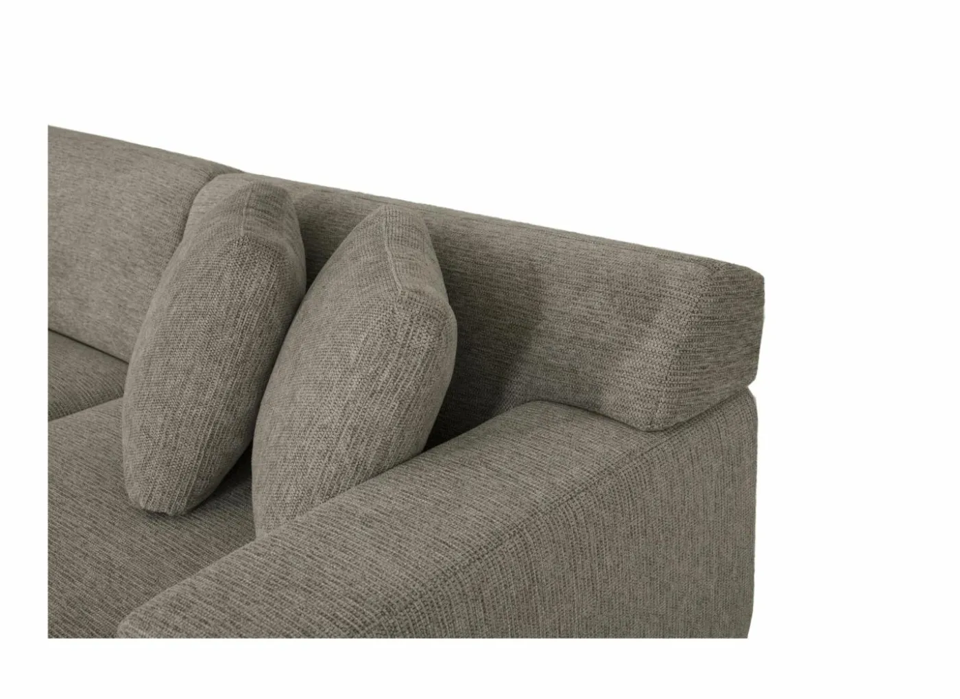 Hoeksalon Kent 390x230cm - stof - grijs