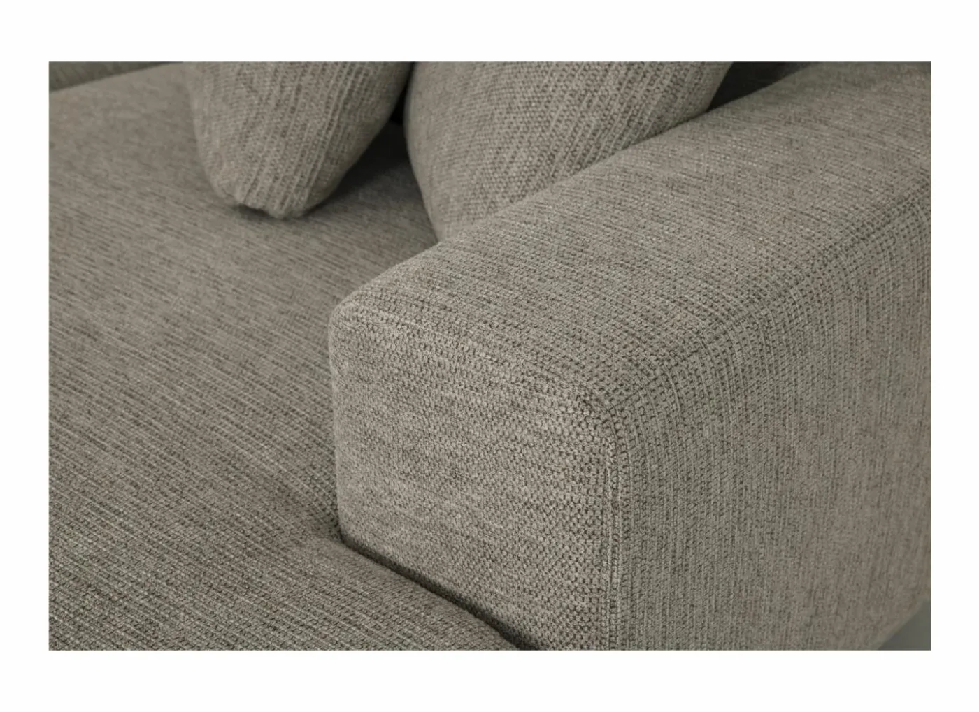 Hoeksalon Kent 390x230cm - stof - grijs