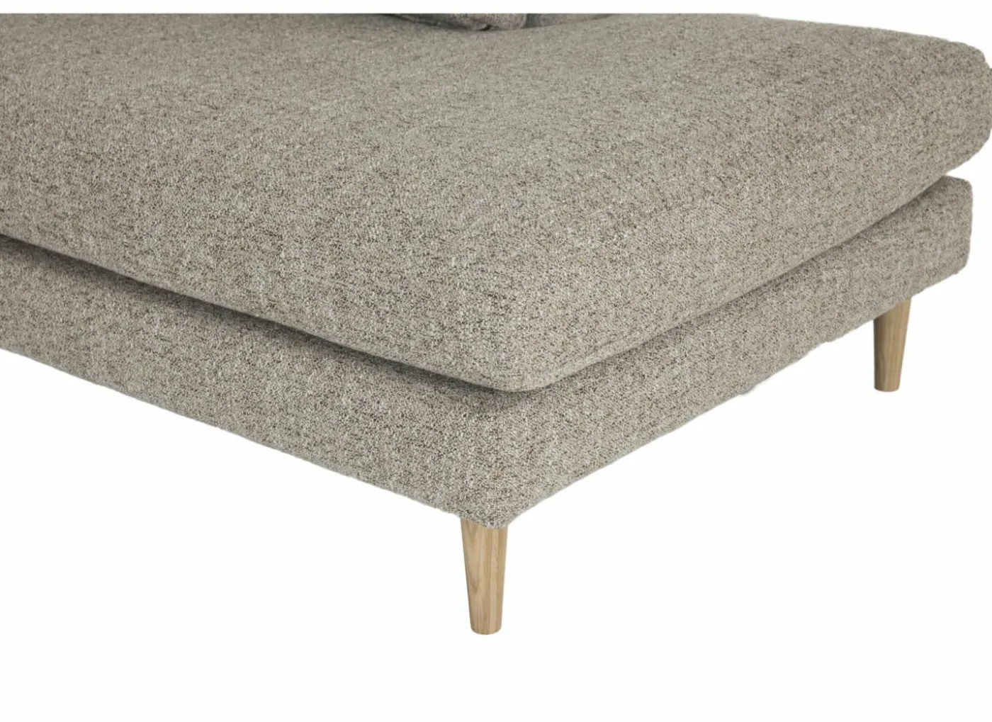 Hoeksalon Lamar 257x223cm - stof - lichtbruin