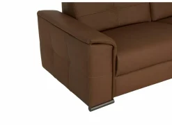 Hoeksalon Lana 289x227cm - leder - bruin