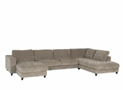 Hoeksalon Larvik 410x228cm - stof - beige