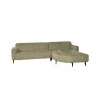 Hoeksalon Leif 332x207cm - stof - groen
