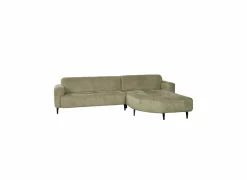 Hoeksalon Leif 332x207cm - stof - groen