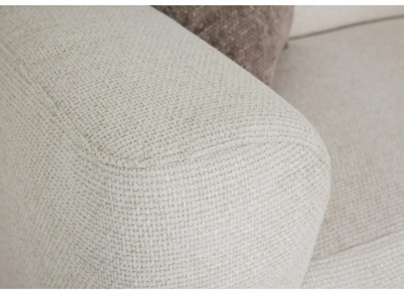 Hoeksalon Liva 325x161cm - stof - wit